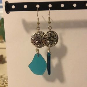 Never Worn Sea Glass Earrings